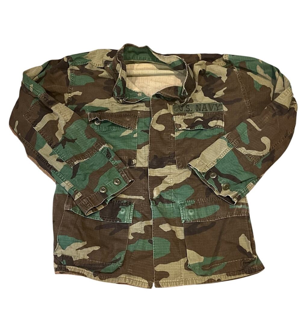 Vintage Camo Jacket Woodland Camouflage Cosplay Costume M Novelty Costume